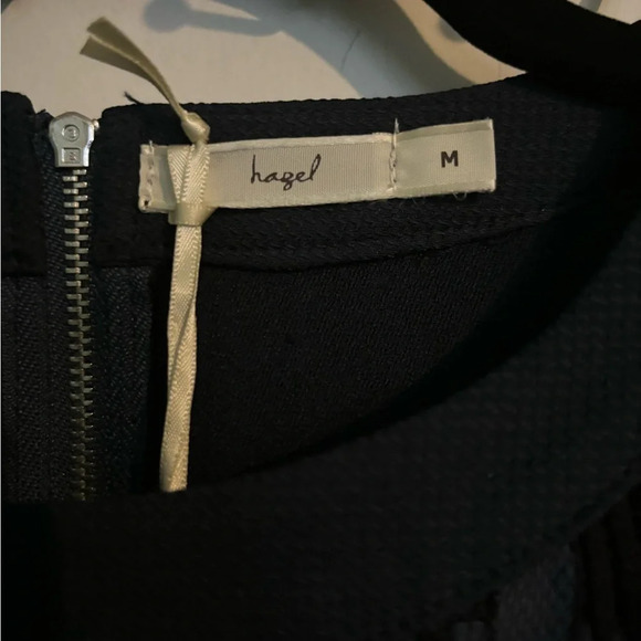 Hazel Womens Navy Polyester Romper Lace Detailed Exposed Zipper Pockets Sz. Med - Picture 3 of 6